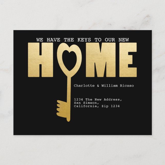 Postal De Anuncios Tenemos Las Claves De Nuestro Nuevo Hogar (Anverso)