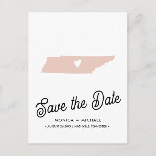 Postal De Anuncios TENNESSEE State Destination Wedding CUALQUIER COLO
