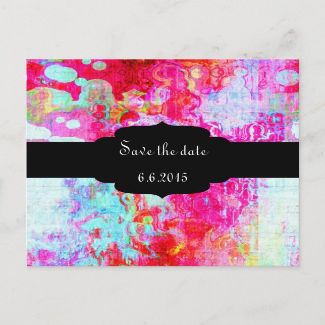 Postal De Anuncios Textura roja rosa (Anverso)