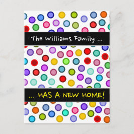 Postal De Anuncios "... ¡TIENE UN NUEVO HOGAR!" + Muchos Círculos Col