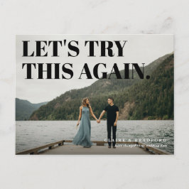 Postal De Anuncios Tipografía audaz y barata Guardar una nueva fecha