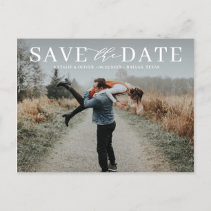 Postal De Anuncios Tipografía de Amor Moderno Superposición de Foto G