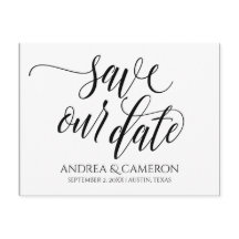 Tipografía de boda Save-the-Date | Negro