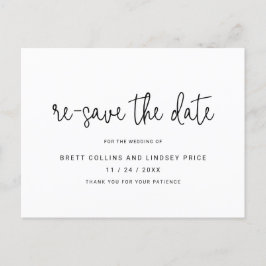 Postal De Anuncios Tipografía de guión moderno para boda Re Guarde la