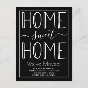 Postal De Anuncios Tipografía de Hogar Dulce Hogar de Moda para Mudan