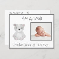 Tipografía de nombre neutral para foto de bebé Est