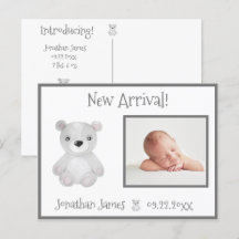 Tipografía de nombre neutral para foto de bebé Est