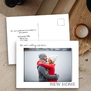 Postal De Anuncios Tipografía de Nueva Casa Minimalista Foto Mudanza
