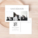 Postal De Anuncios Tipografía moderna 3 Boda fotográfica Salven la fe<br><div class="desc">Tipografía moderna 3 Boda fotográfica Guardar la tarjeta postal de Invitación de fecha Esta elegante y elegante postal es la manera perfecta de anunciar su próximo boda a amigos y familia. La tipografía moderna y elegante aporta un toque de sofisticación, mientras que las fotos que elijas son personales. La parte...</div>