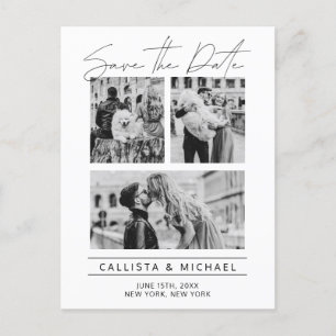 Postal De Anuncios Tipografía Moderna Foto Boda Salva la Fecha