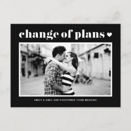 Postal De Anuncios Tipografía retro negra cambia de plan foto