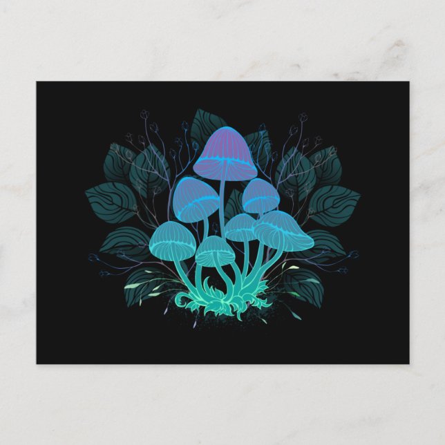 Postal De Anuncios Toadstools en Bushes (Anverso)