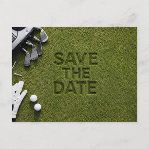 Postal De Anuncios Torneo de golf de Golf Save the date en verde