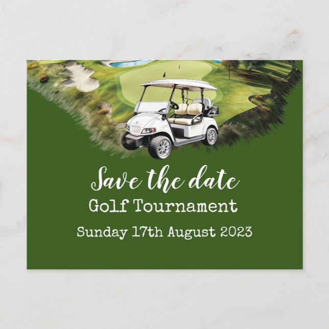 Postal De Anuncios Torneo de Golf 'Save the Date'  (Anverso)