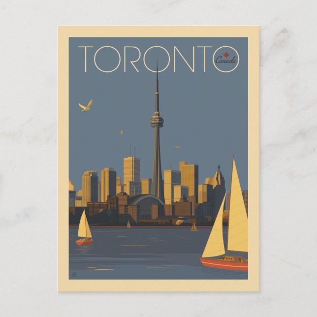 Postal De Anuncios Toronto Canadá | Reserva la fecha (Anverso)