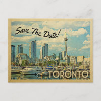 Toronto Save The Date Vintage Canada Boda