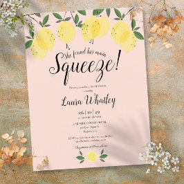 Postal De Anuncios Torta Nupcial Main Squeeze Limón Rosado