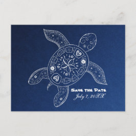 Postal De Anuncios Tortuga Marina Hawaiana Playa Blanca Azul Reservar