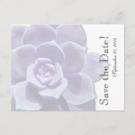 Postal De Anuncios Translucent Lilac Succulent guardar la fecha
