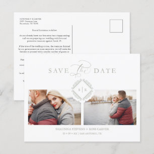 Postal De Anuncios Trend Initials Chic Ornament Sophisticated Wedding