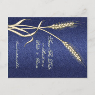 Postal De Anuncios Trigo de crema azul país "salven la fecha"