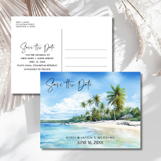 Postal De Anuncios Tropical Beach Destination Wedding Save the Date