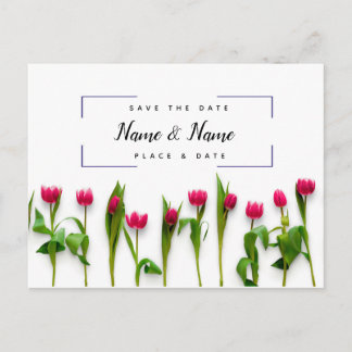 Postal De Anuncios Tulip Save the Date Postcard