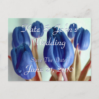 Postal De Anuncios Tulipanes Azules