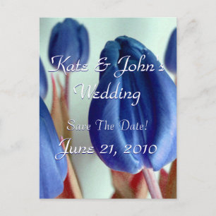 Postal De Anuncios Tulipanes Azules
