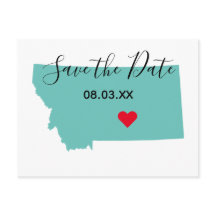 Tus Colores Mapa de Montana en Forma Save the Date