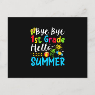 Postal De Anuncios Último Día De Colegio Adiós 1º Hola Verano