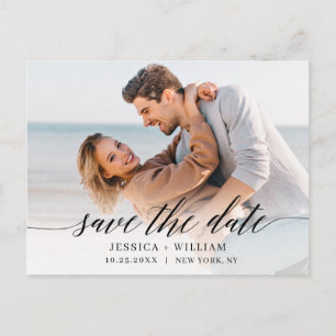 Postal De Anuncios Una simple boda elegante salva la foto de la fecha