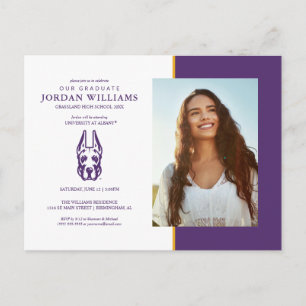 Postal De Anuncios Universidad de Albany Gran Cabeza de Mascota Dane