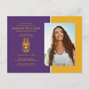 Postal De Anuncios Universidad de Albany Gran Cabeza de Mascota Dane