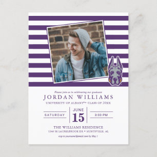 Postal De Anuncios Universidad de Albany Gran Cabeza de Mascota Dane