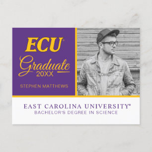 Postal De Anuncios Universidad de Carolina del Este Logotipo ECU