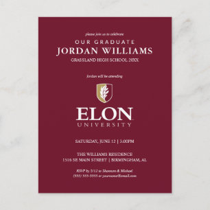 Postal De Anuncios Universidad de Elon   Graduación