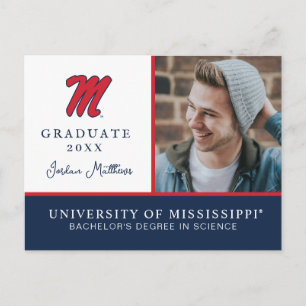 Postal De Anuncios Universidad de Mississippi   Script M