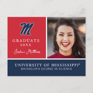 Postal De Anuncios Universidad de Mississippi   Script M