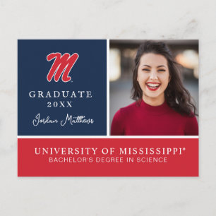 Postal De Anuncios Universidad de Mississippi   Script M