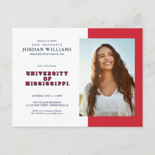 Postal De Anuncios Universidad de Mississippi   Tipo de bloque