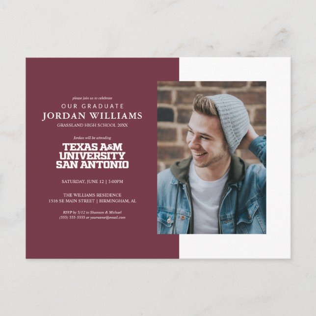 Postal De Anuncios Universidad de Texas A&M-San Antonio (Anverso)