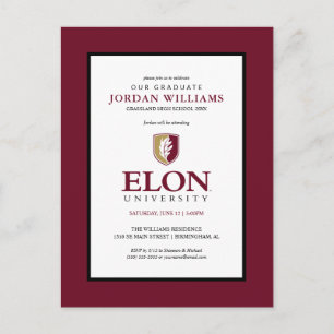 Postal De Anuncios Universidad Elon   Graduación