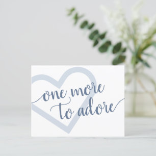 Postal De Anuncios Uno más para adorar Corazón azul polvoriento Nue