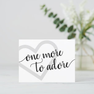 Postal De Anuncios Uno más para adorar   Simple Corazón Negro Embaraz