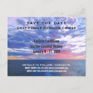 Postal De Anuncios Vacaciones de crucero por la Reunión Familiar Re