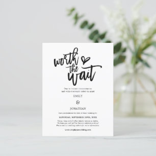 Postal De Anuncios Valor del boda Script de espera Guardar la fecha