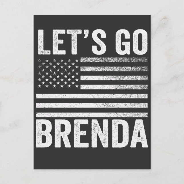 Postal De Anuncios Vamos Brenda a las elecciones de Bandera Americana (Anverso)