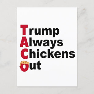 Postal De Anuncios Vamos TACO Trump siempre se ríe