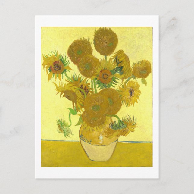 Postal De Anuncios Van Gogh | Girasoles I | Cambio de Dirección (Anverso)